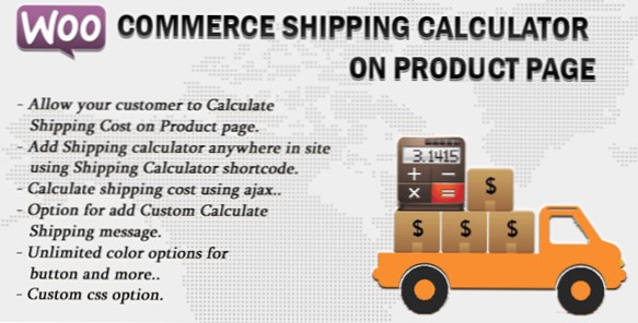 Acerca de agregar el cálculo del costo de envío según la ubicación de entrega en la página del producto en Woocomerce