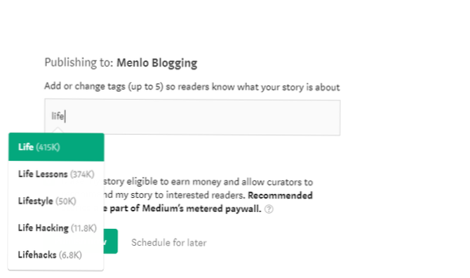 Add Tag to post after publishing