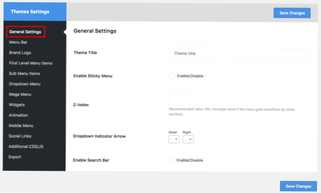Bedste måde at give brugeren mulighed for at lave en menu, mega-menu?