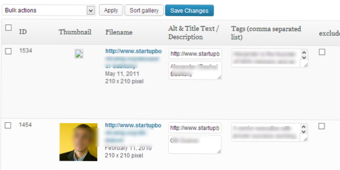 imagine spartă în miniatură WordPress