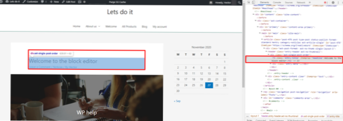 Changing order title and featured image in blog post (Astra theme)
