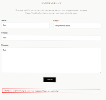 contact form submitted once could be edited later in front end