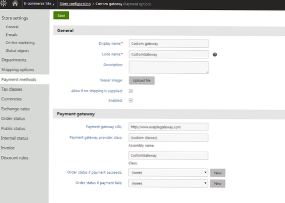 Opprett et skjema for å få brukerinformasjon for betalingsgatewayen