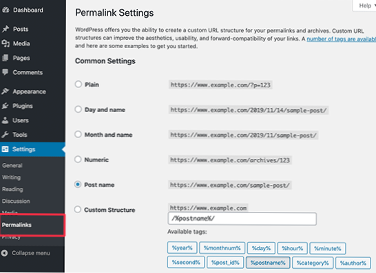 Permalinkuri personalizate în Wordpress