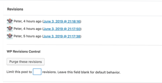 Delete post revisions only for a single post