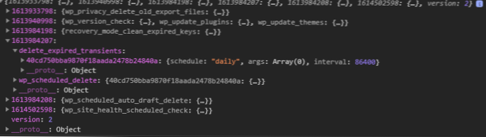 Faça o cron do WordPress para limpar os transientes expirados?