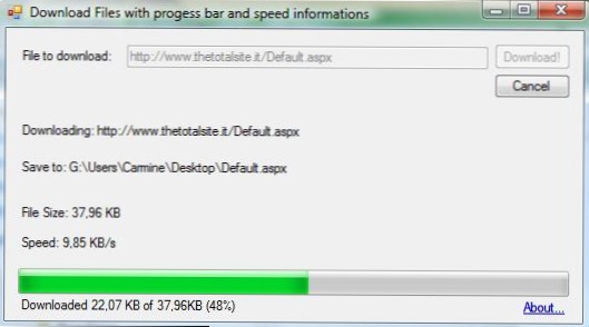 Téléchargement d'un fichier