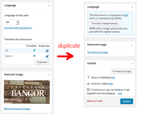 L'image en vedette dupliquée ne s'affiche pas