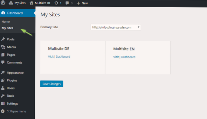Folder structure for a multisite in wordpress?