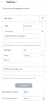 Get taxonomy name by tax-query in posts list