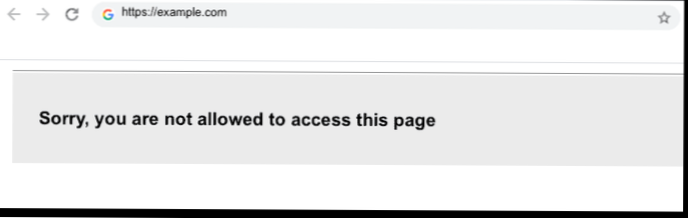Désolé, vous n'êtes pas autorisé à accéder à cette page lorsque vous changez d'onglet