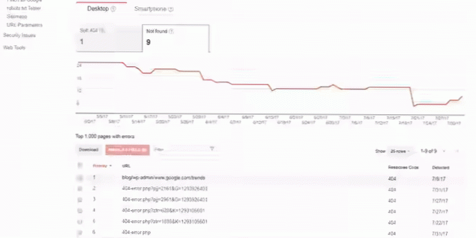 Google search console sitemap 404 error