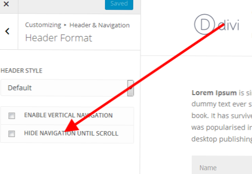 Hide a menu (navigation bar) on all posts