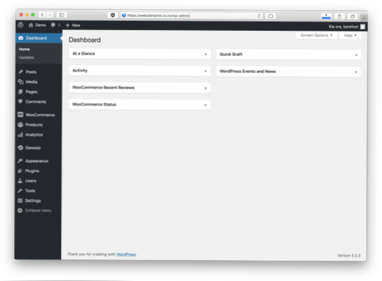 come posso cambiare il carattere nell'area Modifica post (dashboard di amministrazione)