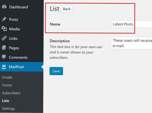 How Can I Create A Form In WordPress For Subscribers To Alert Them about new Listing posted?