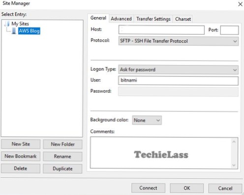 Comment puis-je afficher ou FTP dans mon site Wordpress hébergé sur AWS?