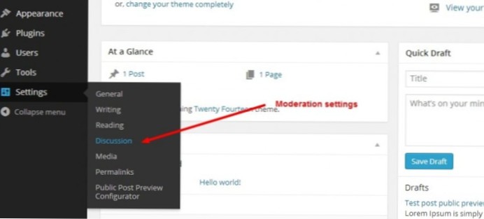 How do I disable link previews in spam/comment moderation queue? [duplicate]