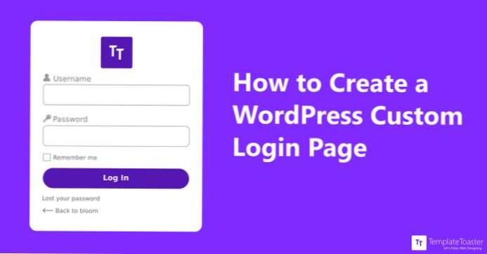 How do you implement a login feature on a Wordpress site?