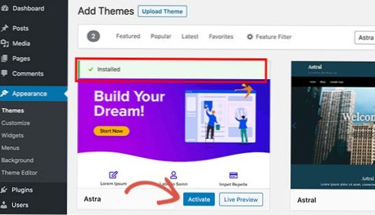 How i can put on my wordpress the demo of a theme?