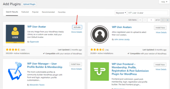 How to add custom user avatar in wordpress
