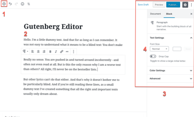 Comment convertir <pre> bloquer à un bloc de liste dans l'éditeur WordPress gutenberg?