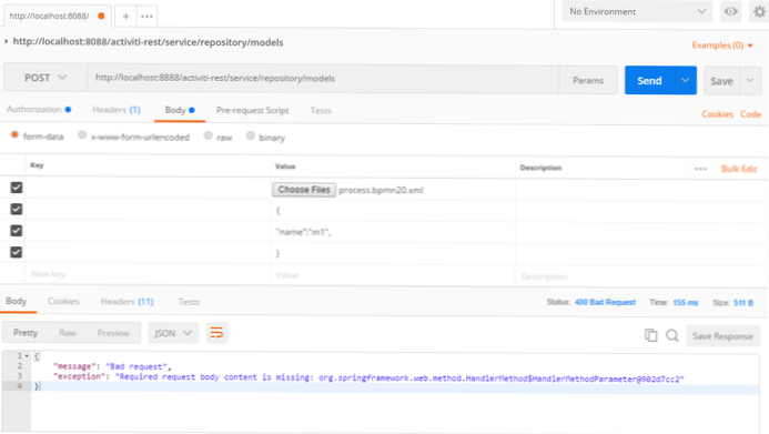 How to create a post using REST API with sending data as a JSON body?