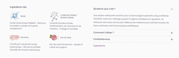 Sådan vises et produkts funktioner dynamisk med ikoner?