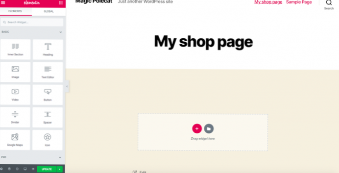 Jak upravit výchozí stránku katalogu woocommerce?