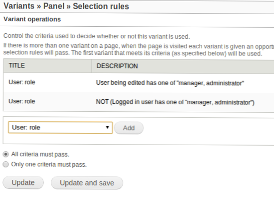 Hvordan man ikke lader en bruger med en ny rolle redigere brugere, der har administratorrolle?