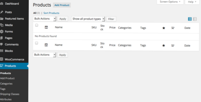 Hvordan fjerne all woocommerce-kategori fra databasen