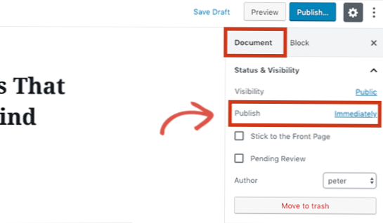 How to remove scheduled posts from all posts in admin?