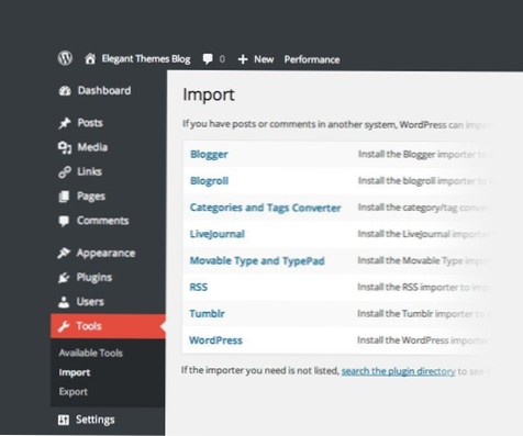 Import WordPress content to my website