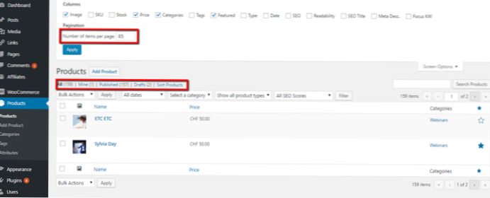 În woocommerce nu se afișează detaliile produsului