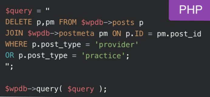 Er det god praksis å bruke wpdb-> query () -funksjonen?