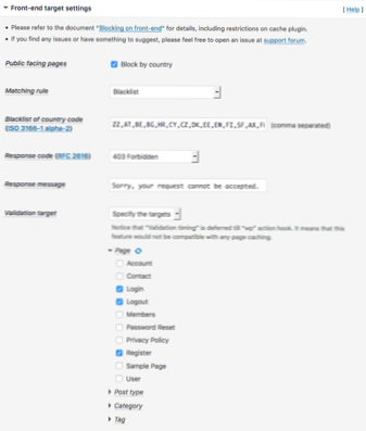 Is it possible to limit access to login/forget password by countries?