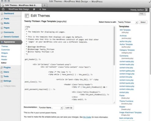 Er det en riktig måte for omskriving av wordpress og mal inkluderer endring?