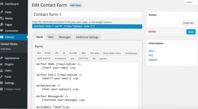 C'è un modo per gli utenti salvati solo nel database del modulo di contatto 7 per visualizzare una pagina privata di wordpress??
