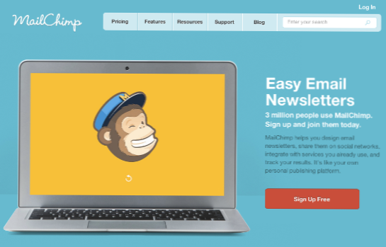 Existe-t-il un moyen de mettre en œuvre un service de newsletter sans Mailchimp?