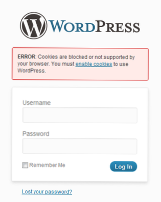 Problema con las cookies en wp-login