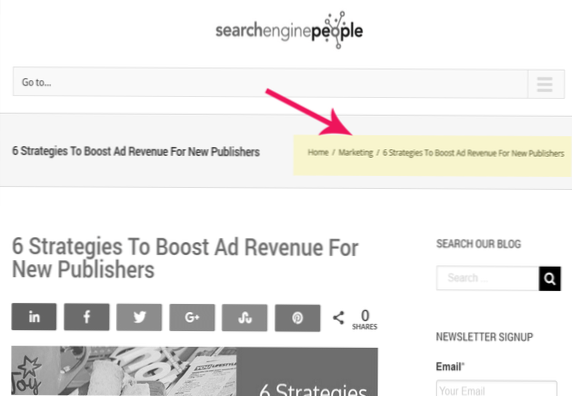 Need some help regarding breadcrumbs strategy