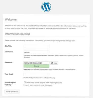 No wordpress installation even though wordpress is installed
