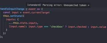 Parse-fejl syntaksfejl, uventet '}' omgiver et stykke tid