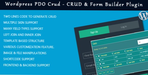 Performing CRUD operations on front end in wordpress