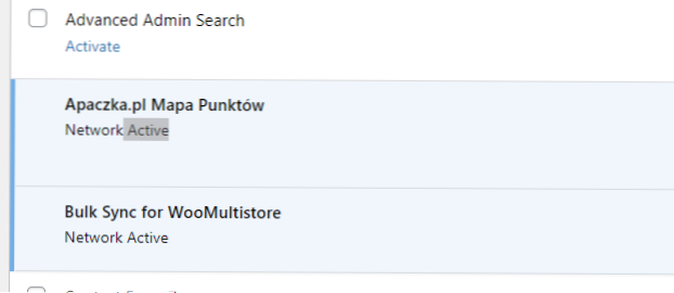 les plugins installés en multisite ne fonctionnent pas