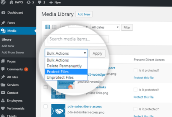 Impedir o acesso direto a uma página no WordPress