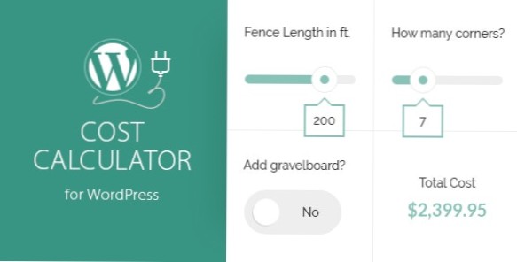 Preisrechner - Wordpress