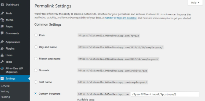 Problema con i permalink di Wordpress