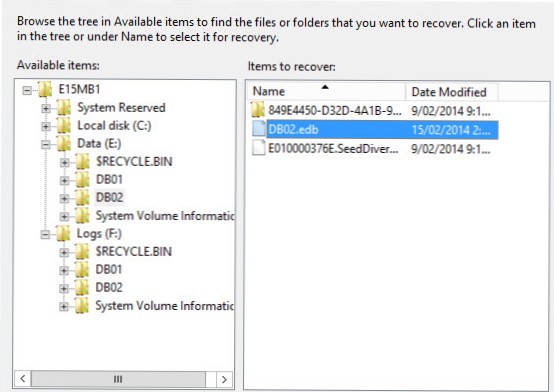 Recovery - Restore Database after moving folder location locally