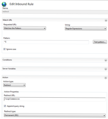 Omdirigera huvuddomän till underkatalog