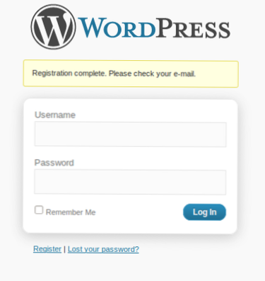 Omdirigering etter registrering